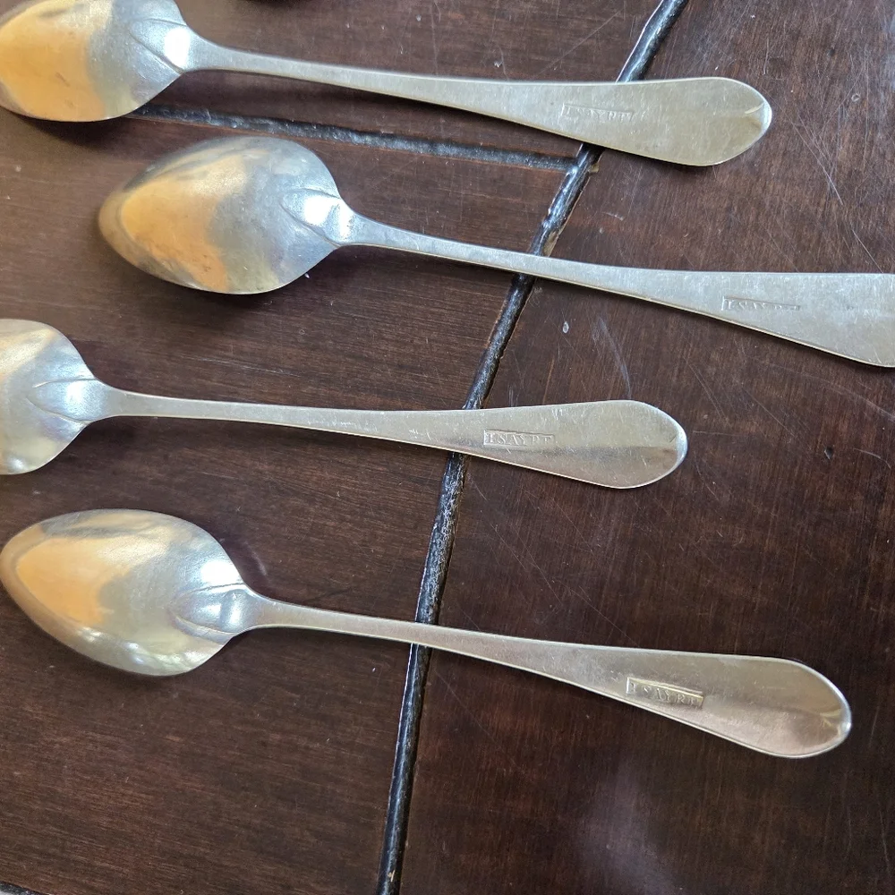 L Sayre Coin Silver Teaspoons (6)